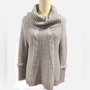 Ivanka Trump oversized grey cowl neck sweater
